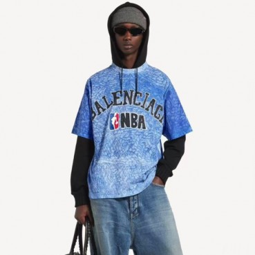 발렌시아가 남성 라운드 반팔 티셔츠 - Balenciaga Mens Round Tshirt 
