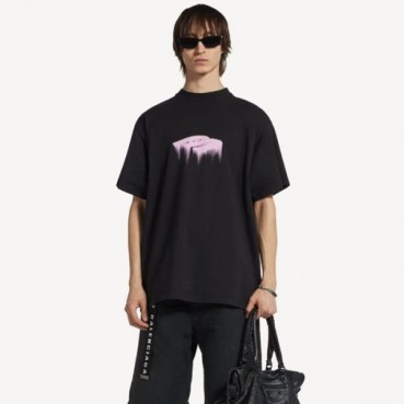 발렌시아가 남성 라운드 반팔 티셔츠 - Balenciaga Mens Round Tshirt 