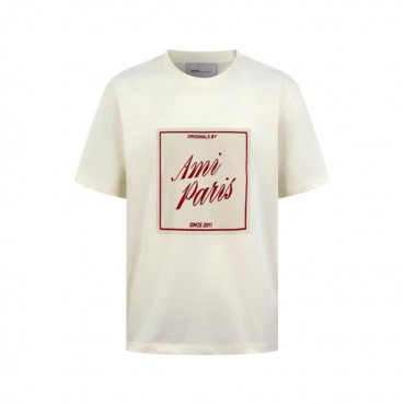 아미 남성 파리 프린트 티셔츠 - Ami Mens Paris Print Tshirt 