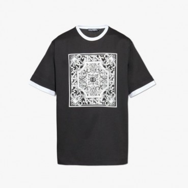돌체앤가바나 남성 마졸리카 프린트 티셔츠 - Dolce&Gabbana Mens Majolica Print Tshirt 
