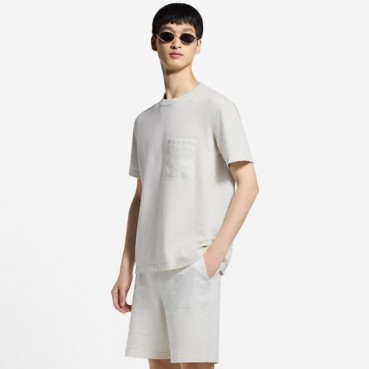 루이비통 남성 라운드 반팔 티셔츠 - Louis vuitton Mens Round Tshirt 