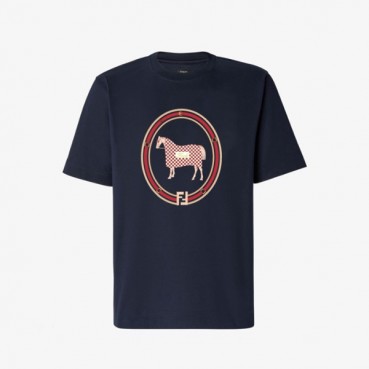 펜디 남성 라운드 반팔 티셔츠 - Fendi Mens Round Tshirt 