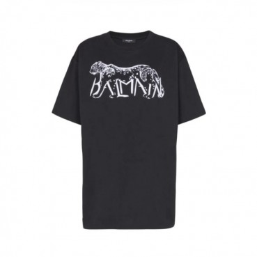 발망 남성 라운드 반팔티 - Balmain Mens Round Tshirt 