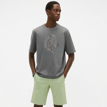 에르메스 남성 라운드 반팔티 - Hermes Mens Round Tshirt 