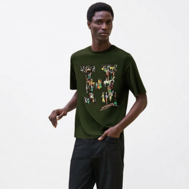 에르메스 남성 라운드 반팔티 - Hermes Mens Round Tshirt 