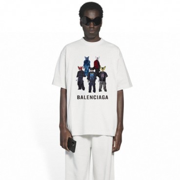 발렌시아가 남성 라운드 반팔 티셔츠 - Balenciaga Mens Round Tshirt 