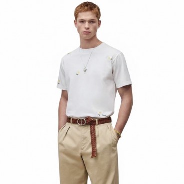 디올 남성 라운드 반팔 티셔츠 - Dior Mens Round Tshirt 