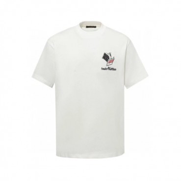 루이비통 남성 라운드 반팔 티셔츠 - Louis vuitton Mens Round Tshirt 