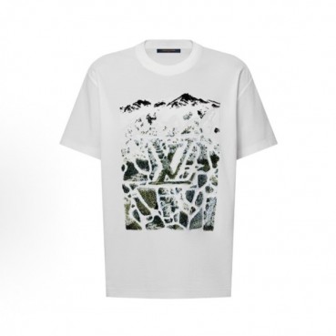 루이비통 남성 라운드 반팔 티셔츠 - Louis vuitton Mens Round Tshirt 