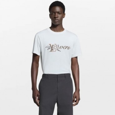 루이비통 남성 라운드 반팔 티셔츠 - Louis vuitton Mens Round Tshirt 