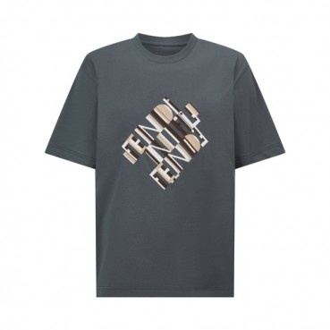 펜디 남성 라운드 반팔 티셔츠 - Fendi Mens Round Tshirt 