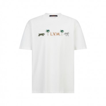 루이비통 남성 라운드 반팔 티셔츠 - Louis vuitton Mens Round Tshirt 