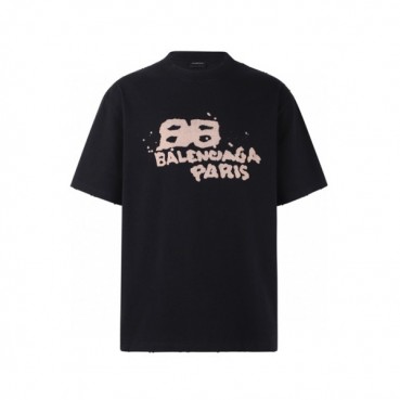 발렌시아가 남성 라운드 반팔 티셔츠 - Balenciaga Mens Round Tshirt 