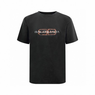 발렌시아가 남성 라운드 반팔 티셔츠 - Balenciaga Mens Round Tshirt 