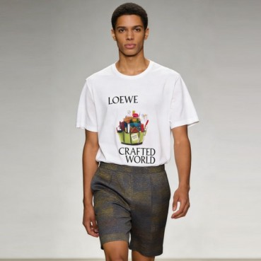 로에베 남성 라운드 반팔티 - Loewe Mens Round Tshirt 