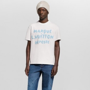 루이비통 남성 라운드 반팔 티셔츠 - Louis vuitton Mens Round Tshirt 