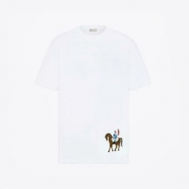 디올 남성 라운드 반팔 티셔츠 - Dior Mens Round Tshirt 