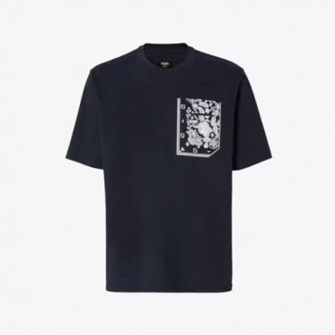 펜디 남성 라운드 반팔 티셔츠 - Fendi Mens Round Tshirt 
