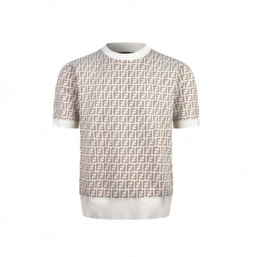 펜디 남성 라운드 반팔 티셔츠 - Fendi Mens Round Tshirt 