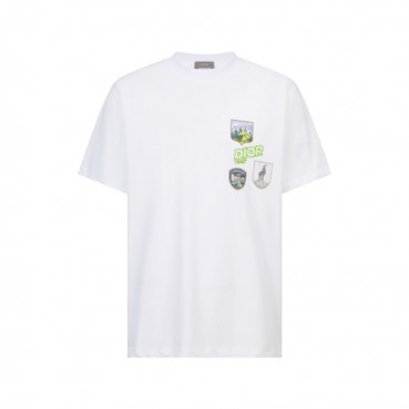 디올 남성 라운드 반팔 티셔츠 - Dior Mens Round Tshirt 