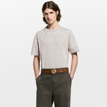 루이비통 남성 라운드 반팔 티셔츠 - Louis vuitton Mens Round Tshirt 