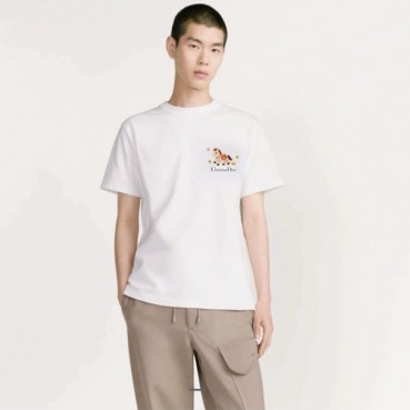 디올 남성 라운드 반팔 티셔츠 - Dior Mens Round Tshirt 