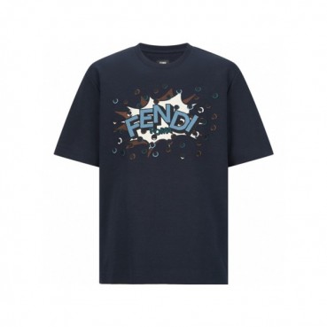 펜디 남성 라운드 반팔 티셔츠 - Fendi Mens Round Tshirt 