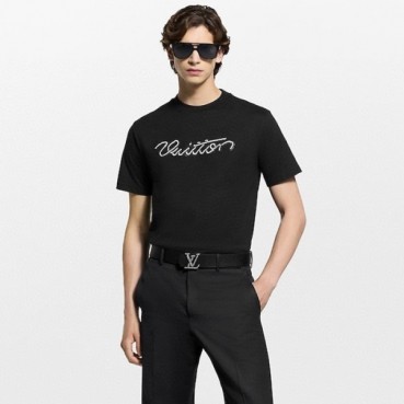 루이비통 남성 라운드 반팔 티셔츠 - Louis vuitton Mens Round Tshirt 