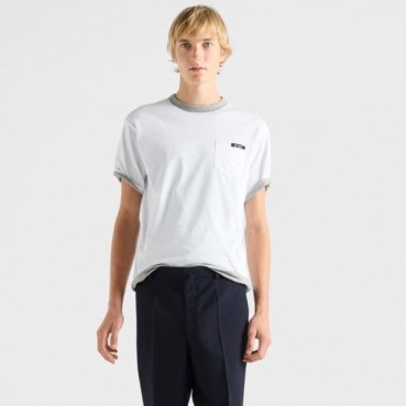 프라다 남성 양면 라운드 반팔티 - Prada Mens Round Tshirt 