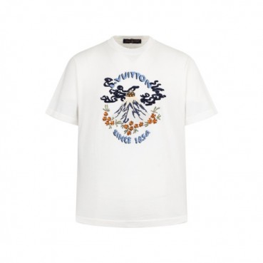 루이비통 남성 라운드 반팔 티셔츠 - Louis vuitton Mens Round Tshirt 