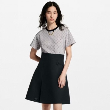 루이비통 여성 워시드 모노그램 티셔츠 - Louis vuitton Womens Washed Monogram TShirt 