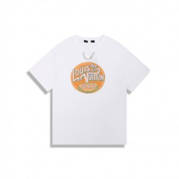 루이비통 남성 라운드 반팔 티셔츠 - Louis vuitton Mens Round Tshirt 