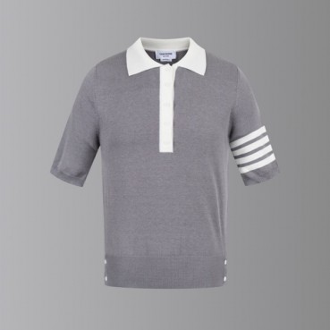 톰브라운 여성 폴로 니트 반팔티 - Thom Browne Womens Polo Knit 