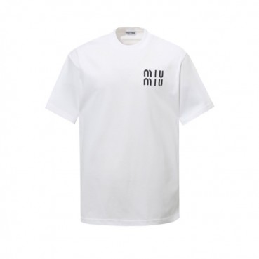 미우미우 남성 라운드 반팔 티셔츠 - Miumiu Mens Round Tshirt 