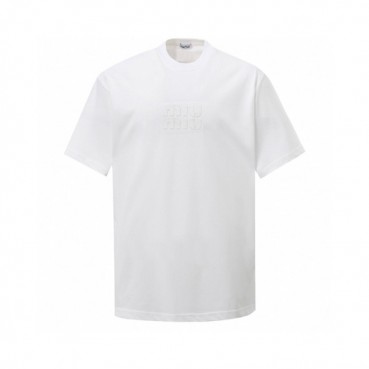 미우미우 남성 라운드 반팔 티셔츠 - Miumiu Mens Round Tshirt 
