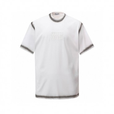 미우미우 남성 라운드 반팔 티셔츠 - Miumiu Mens Round Tshirt 