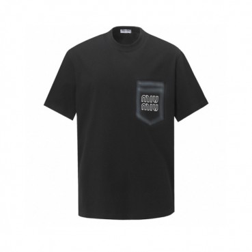 미우미우 남성 라운드 반팔 티셔츠 - Miumiu Mens Round Tshirt 
