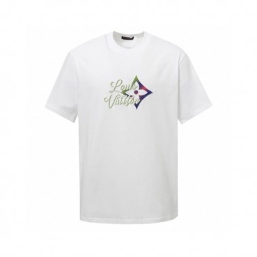 루이비통 남성 라운드 반팔 티셔츠 - Louis vuitton Mens Round Tshirt 