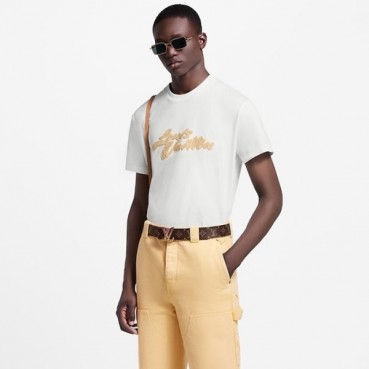 루이비통 남성 라운드 반팔 티셔츠 - Louis vuitton Mens Round Tshirt 