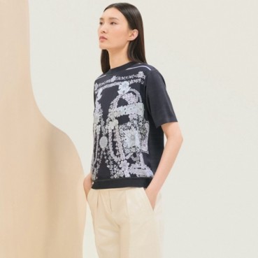 에르메스 여성 크루넥 반팔티 - Hermes Womens Round Tshirt 