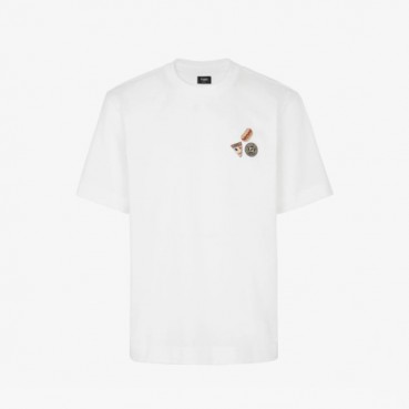 펜디 남성 라운드 반팔 티셔츠 - Fendi Mens Round Tshirt 