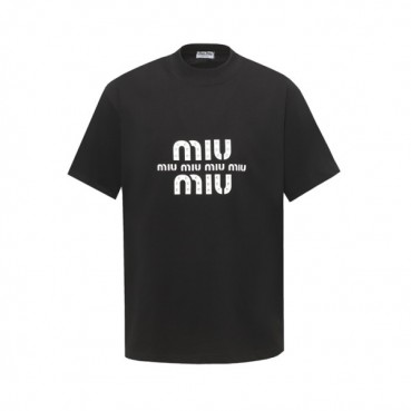 미우미우 남성 라운드 반팔 티셔츠 - Miumiu Mens Round Tshirt 