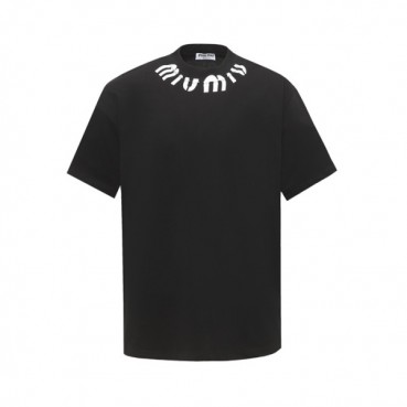 미우미우 남성 라운드 반팔 티셔츠 - Miumiu Mens Round Tshirt 