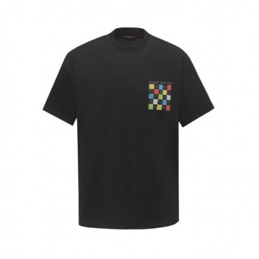 루이비통 남성 라운드 반팔 티셔츠 - Louis vuitton Mens Round Tshirt 