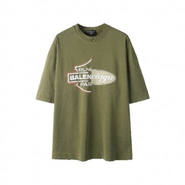 발렌시아가 남성 라운드 반팔 티셔츠 - Balenciaga Mens Round Tshirt 