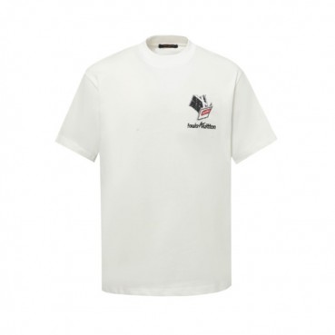 루이비통 남성 라운드 반팔 티셔츠 - Louis vuitton Mens Round Tshirt 