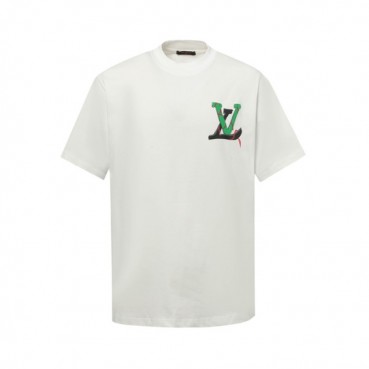 루이비통 남성 라운드 반팔 티셔츠 - Louis vuitton Mens Round Tshirt 