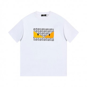 펜디 남성 라운드 반팔 티셔츠 - Fendi Mens Round Tshirt 