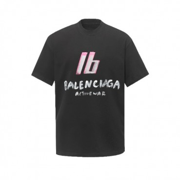 발렌시아가 남성 라운드 반팔 티셔츠 - Balenciaga Mens Round Tshirt 