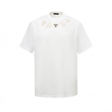 프라다 남성 라운드 반팔티 - Prada Mens Round Tshirt 